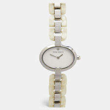 Usado, Reloj de pulsera para mujer Nina Ricci blanco acetato acero inoxidable N052006 32 mm segunda mano  Embacar hacia Argentina