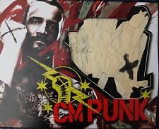 Fita de pulso fosca personalizada 16x20 autografada Cm Punk WWE AEW Pro Wrestling, usado comprar usado  Enviando para Brazil