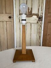 Vintage Light Oak Art Deco Lamp Base Table Lamp for sale  Shipping to South Africa