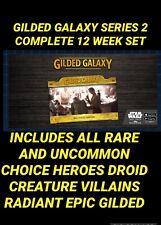 topps star wars card Trader GILDED GALAXY Complete 12 Week Set ALL RARE UC for sale  Shipping to South Africa