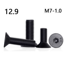 M7-1.0 Schwarz 12,9 Stahl Senkkopfschrauben mit Innensechskant Länge 12mm - 60mm, usado comprar usado  Enviando para Brazil