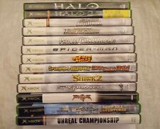 Orig XBOX 1st Edition Games Lot HALO STAR WARS NEED 4 SPEED SPIDER MAN SPONGEBOB for sale  Shipping to South Africa