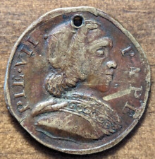 Estados Pontifícios Vaticano Papa Pio VII chaves esqueleto católico moeda medalha token comprar usado  Enviando para Brazil