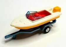 Vintage Tomica Boat & Trailer White Yellow Red Interior Japan Yamaha No. 71 Rare for sale  Shipping to South Africa