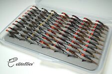 eliteflies 70 competição Barbless Diawl Bach caixa pesca mosca ninfas truta comprar usado  Enviando para Brazil