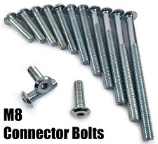 M8 JOINT FIXING FURNITURE CONNECTOR BOLTS SHOP UNIT FITTING BED COT BUNK DESK, used for sale  Shipping to South Africa