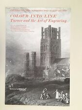 TURNER AND THE ART OF GRAVING, IMPRESIÓN DE EXPOSICIÓN 1989 GALERÍA TATE  segunda mano  Embacar hacia Mexico