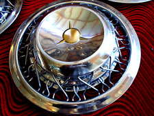 wire wheel cover caps STUDEBAKER 53 54 55 56 57 SET(4) SPEEDSTER ACCESSORY HUB, used for sale  Shipping to South Africa