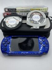 Sony PSP Blue Portable Console with 3 Games & Carrying Case (needs new battery) for sale  Shipping to South Africa