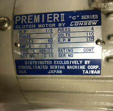 Used, CONSEW PREMIERII-C SERIES-110 VOLT INDUSTRIAL SEWING MACHINE MOTOR for sale  Shipping to Canada