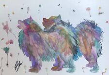 large original dog watercolor for sale  Tampa