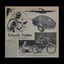 Trailer de bicicleta triciclo lágrima 1950 como construir planos, usado comprar usado  Enviando para Brazil
