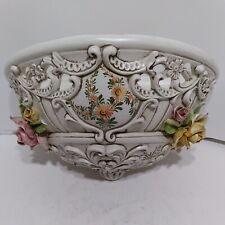 Used, VTG Ardalt Palazzo Italy Wall Pocket Home Decor 4456 Floral Garden Hand Painted for sale  Shipping to South Africa