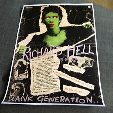 Richard hell poster for sale  KILMARNOCK
