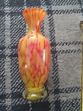 Glass vase yellow for sale  SELBY