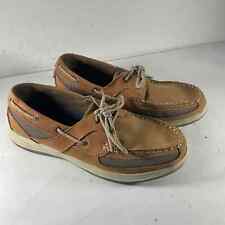 Worldwide Sportsman Leather Boat Shoes Brown Size 12 Preowned for sale  Shipping to South Africa