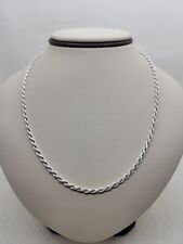 Classic 25 Inch Sterling Silver 925 Rope Chain Necklace 11.48g Lobster Clasp  for sale  Shipping to South Africa