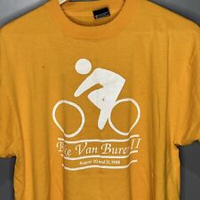 Usado, Camiseta amarilla vintage años 80 puntada única Iowa ciclismo bicicleta paseo talla XL segunda mano  Embacar hacia Argentina
