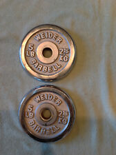 Weider 5 lb Chrome Weights Plates Vintage for sale  Shipping to South Africa