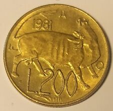 200 lire 1981 usato  Pescara