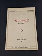 Libro poesia popolare usato  Poggibonsi