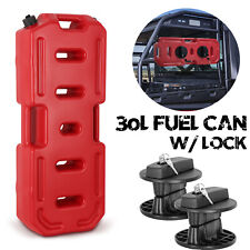 30L Fuel Tank Red Can Gasoline Pack Gas Container 8Gal / Lock fit JEEP ATV SUV for sale  Shipping to South Africa