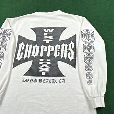 Camiseta masculina vintage West Coast Choppers M branca longa praia Califórnia corrida comprar usado  Enviando para Brazil