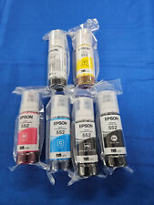 Lote de 6 frascos de tinta genuínos Epson 552 para ET-8500/ET-8550 OEM preto e colorido comprar usado  Enviando para Brazil