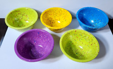 ZAK! Designs Confetti 5 1/2" Melamine Bowls Vibrant Colors Lot of 5 Lot "E", used for sale  Shipping to South Africa