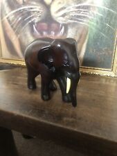 Used, Beautiful Vintage Dark Wooden Elephant  for sale  Shipping to South Africa