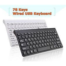 78 teclas pequeño teclado USB con cable impermeable para PC computadora de escritorio portátil blanca segunda mano  Embacar hacia Argentina