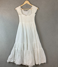 Hard Tail Forever Dress Medium Smocked Tiered Midi White Coastal Y2K for sale  Shipping to South Africa