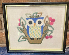 Vintage owl crewel for sale  Memphis