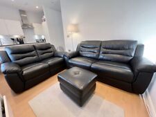 scs leather sofa for sale  SLOUGH