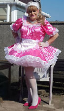 *Clearance Sale* - Hot Pink Satin Sissy Maid uniform with optional petticoats for sale  Shipping to South Africa