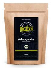 Ashwagandha w proszku organiczny 500g biotiva (37,98 EUR/kg) na sprzedaż  Wysyłka do Poland