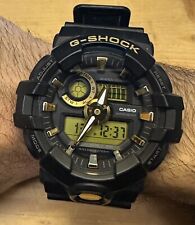 Relógio de pulso CASIO G-SHOCK GA-710B digital quartzo multifuncional ouro preto FUNCIONA comprar usado  Enviando para Brazil