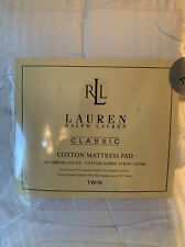 Used, Lauren Ralph Lauren Classic Full Quilted Mattress Pad, White Twin Cotton Dobby for sale  Shipping to South Africa