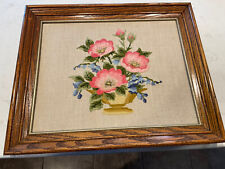 Vtg crewel floral for sale  Bristol