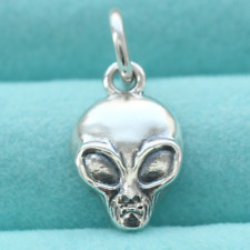 Used, Alien Charm Pendant 925 Sterling Silver Saucer Man Head For Necklace Bracelet for sale  Shipping to South Africa