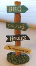 Used, Mini Camping Sign  6" Tall Cake Topper Fairy Garden Decor RARE for sale  Shipping to South Africa