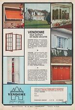 Publicité VENDOME Fenetres Fermetures Deco  photo vintage print ad  1969 - 9h d'occasion  Villeneuve-l'Archevêque
