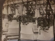 Stereoview Real Photo Knitting Machines Wolsey Woolen Factory Leicester England, used for sale  Shipping to South Africa