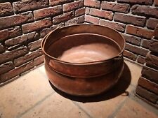 LARGE Antique Vintage Copper Planter wood coal store scuttle bowl cauldron log usato  Spedire a Italy