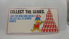 Letrero vintage de los Juegos Olímpicos de verano de 1980 tienda Coca Cola colecciona todas las 24 latas olímpicas segunda mano  Embacar hacia Mexico