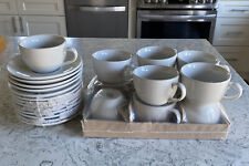 1 docena de tuxton 7 oz. Tazas de café/té redondas blancas de China con platillos - 24 piezas segunda mano  Embacar hacia Argentina