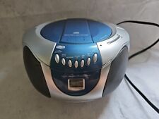 CD portátil MP3 player AMFMRadio Boombox estéreo testado funcionando prata azul comprar usado  Enviando para Brazil