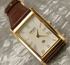 Relógio de pulso masculino Seiko slim quartzo figura romana rosto branco pulseira marrom feito no Japão comprar usado  Enviando para Brazil