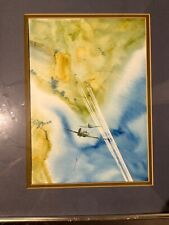 Watercolour painting spitfires for sale  LOUGHTON
