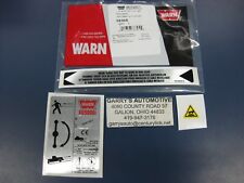 WARN 38305 Winch Replacement Decal Label Kit Set Sticker XD9000i, used for sale  Shipping to South Africa